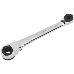 120mm Reversible Ratchet Spanner for 1/4" and 10mm Hex - 72-Tooth Precision Tool