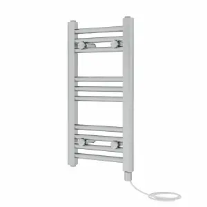 Rinse Bathrooms 200W Electric Heated Warming Towel Rail Bathroom Radiator Chrome - 600x300mm