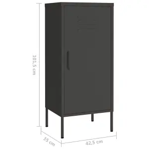 Berkfield Storage Cabinet Anthracite 42.5x35x101.5 cm Steel