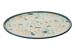 Interiors by Premier Assorted Terrazzo Side Plate, Durably Constructed Round Plate, Patterned Plate, Sturdy Picnic Plate