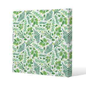 Mixed Green Leaves (Canvas Print) / 101 x 101 x 4cm