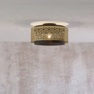 EGLO Sandbach Steel Brass Ceiling Light