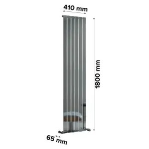 Ximax Vertirad HW1800410C Horizontal or vertical Designer 2704BTU Radiator, (W)410mm x (H)1800mm