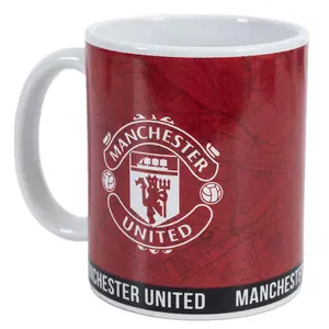 Manchester United FC Identity Crest Mug Red/White (One Size)