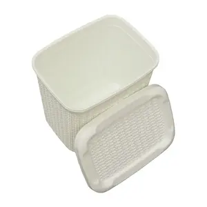 JVL Knit Design Loop Plastic Storage Box,  Ivory