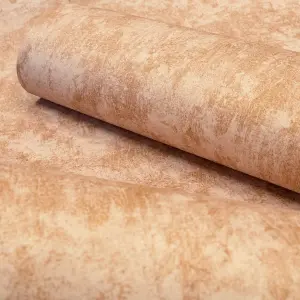 Galerie Julie Feels Home Orange Shimmery Plain Texture Wallpaper Roll