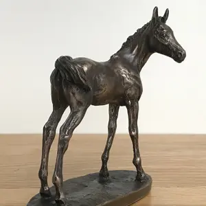 Foal figurine in solid cold cast bronze designed by David Geenty