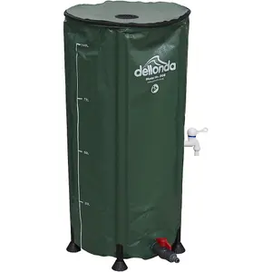 100L Collapsible Garden Water Butt with Drain Tap - Perfect Outdoor Water Storage Solution