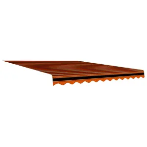 Berkfield Awning Top Sunshade Canvas Orange and Brown 300x250 cm