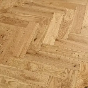 Lusso Carrara Luxe Natural Brushed & Oiled Oak Herringbone Engineered Wood Flooring