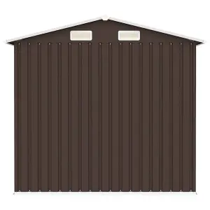 Berkfield Garden Shed Brown 205x129x183 cm Galvanised Steel