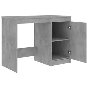 Berkfield Desk Concrete Grey 100x50x76 cm Engineered Wood