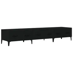 Berkfield TV Cabinet Black 150x34,5x30 cm Engineered Wood