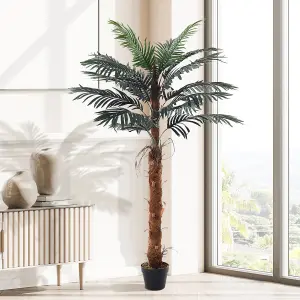 Artificial Plant House Plant Fake Palm Tree in Black Pot H 150 cm