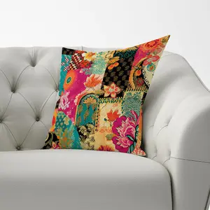 Patchwork Mixed Textiles Cushions 33cm x 48cm