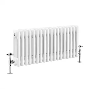 G-Rad White Triple Column Horizontal Radiator - (H) 300 x (W) 820mm