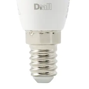 Diall 4.8W 650lm Milky Candle Neutral white LED filament Dimmable Filament Light bulb