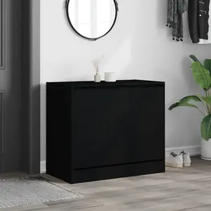 Shoe Cabinet Black 80x42x69 cm Engineered Wood