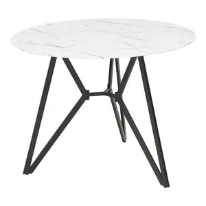 Durable Round Grey Dining Set, Space Saving Design Dining Set, Contemporary Small Dining Set For House