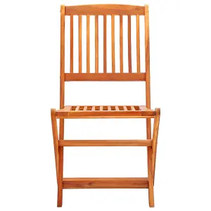 Berkfield Folding Garden Chairs 8 pcs Solid Eucalyptus Wood