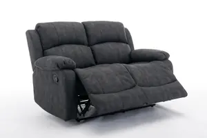 2 Seater Recliner Sofa, Manual Recliner Armchair Sofa 105 to 135 Degrees Recliner Padded Sofa - 2 Seaters