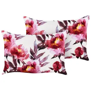 Set of 2 Outdoor Cushions LANROSSO Pink