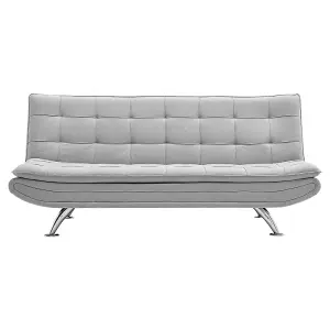 2 Seat Fabric Sofa Loveseat Couch 2 Seater Recliner Sofa Bed in Light Grey