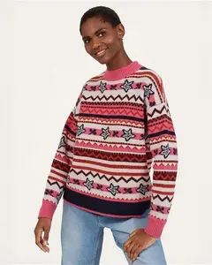 Womens Erin Lambswool Fair Isle Jumper Multi | Woolovers