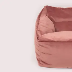 icon Natalia Velvet Armchair Bean Bag and Pouffe Set Dusk Pink Giant Bean Bag Chair