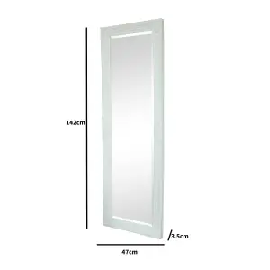 Melody Maison Cream Ornate Tall Slim Mirror 47cm x 142cm