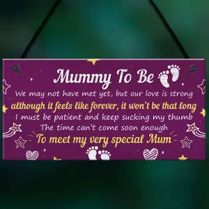 Red Ocean Mummy To Be Gifts From Bump Hanging Plaque Baby Shower Present To Mum From Baby Daughter Son Gift