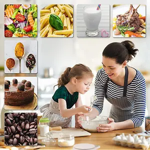 Duronic KS6000 WH/WH Digital Kitchen Scale with Bowl, 5kg, LCD Backlit Display, Tare Function, 1g Precision - White