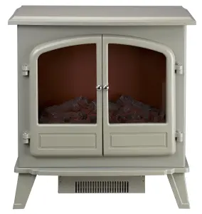 Focal Point Weybourne 1850W Matt Sage grey Electric Stove (H)670mm (W)635mm