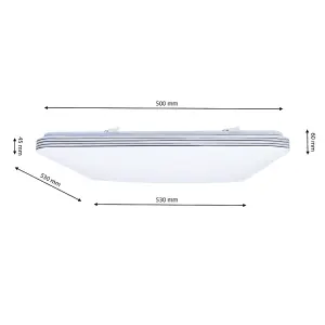 Milagro Palermo 53CM Modern White LED Ceiling Lamp 72W(300W) Included Remote With Adjustable Brightness And Colour Temperature