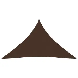 Berkfield Sunshade Sail Oxford Fabric Triangular 3.5x3.5x4.9 m Brown