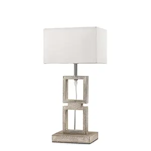 Luminosa Kisar Table Lamp with Shade White