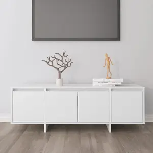 Berkfield TV Cabinet White 120x30x40.5 cm Engineered Wood