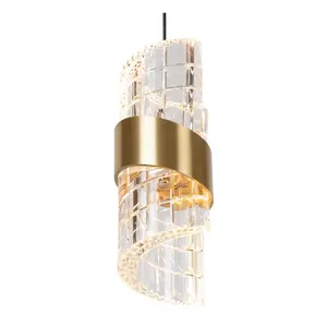 Lucide KLIGANDE - Pendant light - 25 cm - LED Dim. - 3x8W 2700K - Matt Gold / Brass