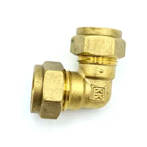 Conex 15mm x 15mm Elbow Coupler Adaptor Brass Compression Fittings Straight Connector