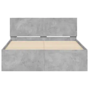 Berkfield Bed Frame without Mattress Concrete Grey 120x200 cm