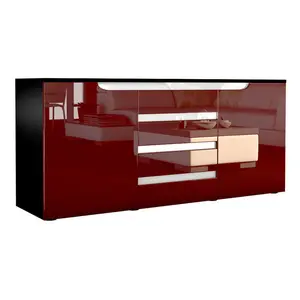 Sideboard Mccusker Burgundy (glossy)/White (glossy)