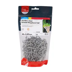 Timco - Annular Ringshank Nails - Stainless Steel (Size 40 x 2.65 - 1 Kilograms)