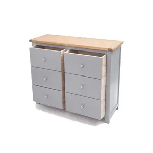 Mirano 6 Drawer Chest of Drawers Chrome Knob