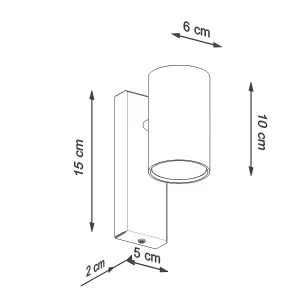 Utti Steel White 1 Light Classic Wall Light