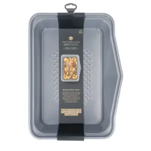 MasterClass Smart Ceramic Large Roasting Tin with Robust Non-Stick Coating, Carbon Steel - Grey