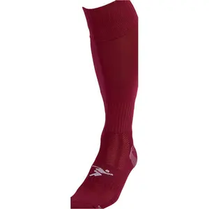 JUNIOR SIZE 12-2 Pro Football Socks - PLAIN MAROON - Ventilated Toe Protection