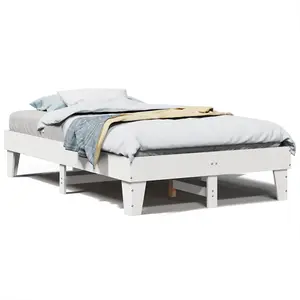 Berkfield Bed Frame without Mattress White 120x200 cm Solid Wood Pine