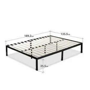 Chicoine Minimalist Metal Bed Frame Double (4'6)