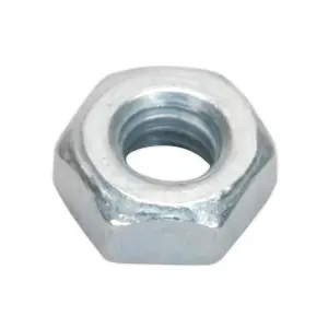 Sealey Steel Nut M3 Zinc DIN 934 Pack of 100 Pieces Metric Hex With Bag SN3