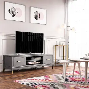 Westerleigh TV-Stand with Doors in Graphite Grey